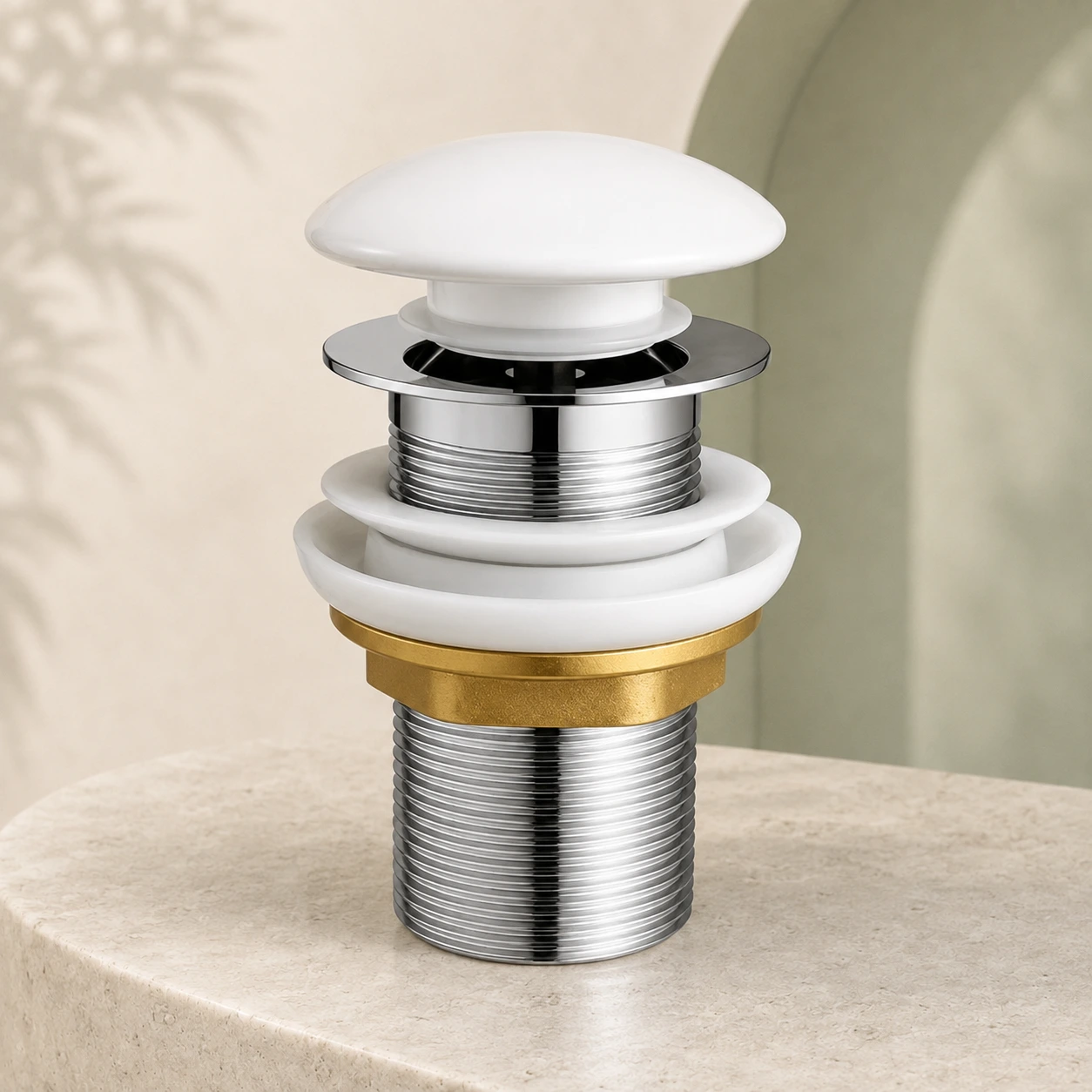 SS 5" Pop Up Waste Coupling Ceramic - GribonHome