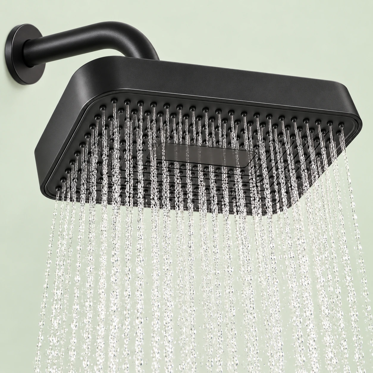 ABS 6 x 9 Inch" Astor Overhead Shower Black Matt - GribonHome