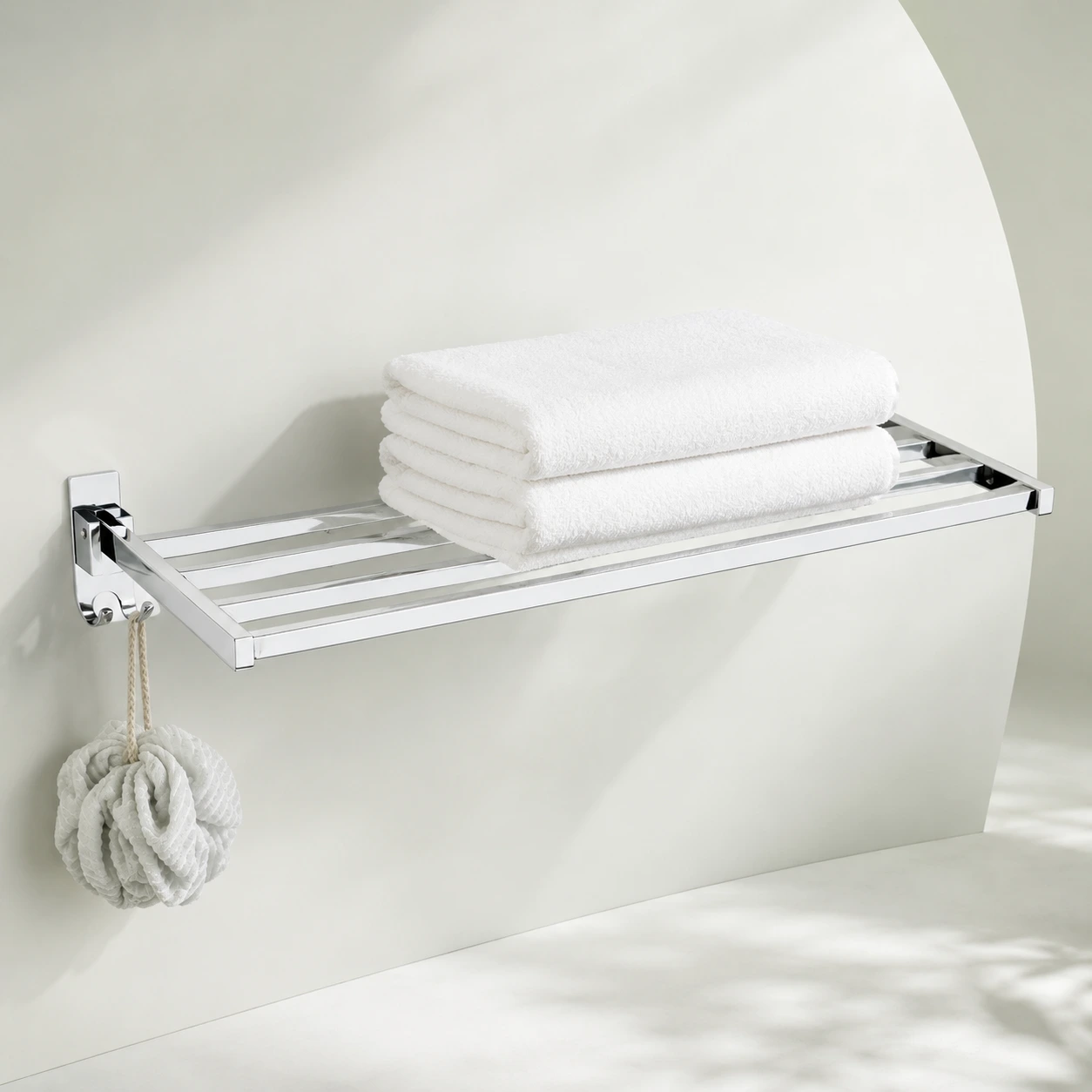 SS202 24" Single Folding Towel Rack - GribonHome