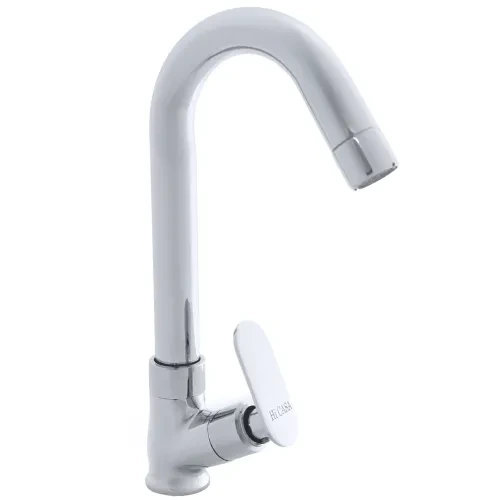 Brass Delta Swan Neck W/ Flange - GribonHome