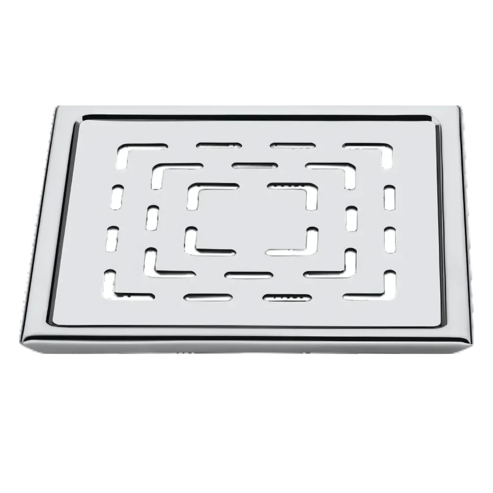 SS202 6 x 6 Inch" Ember Square Floor Trap with Cockroach Jali - GribonHome