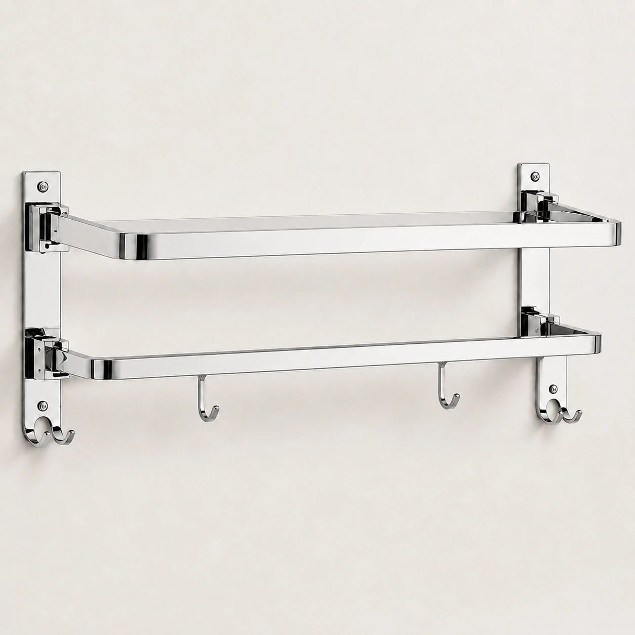 SS202 24" Double Folding Towel Rack Heavy - GribonHome