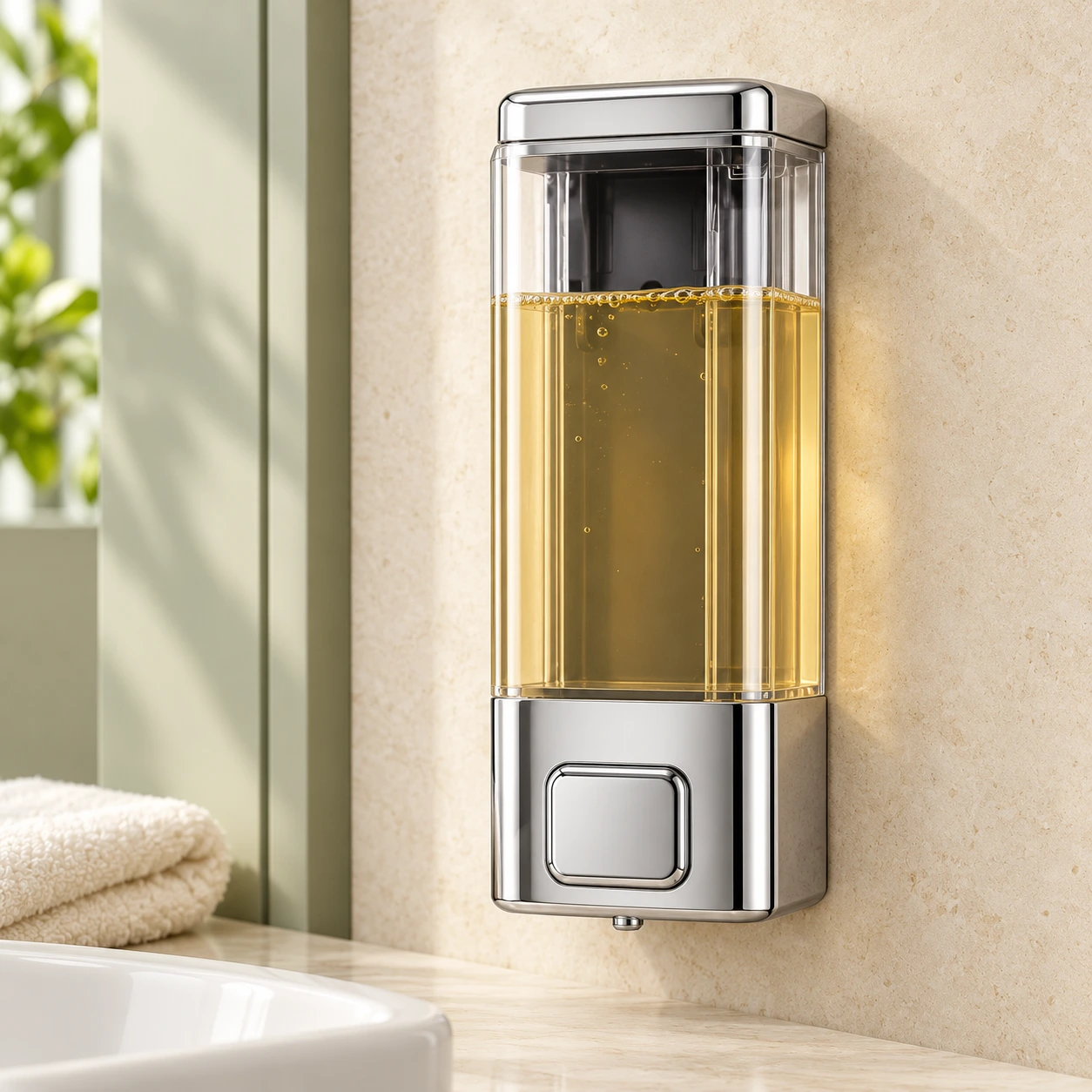 ABS Soap Dispenser Chrome Plated - GribonHome